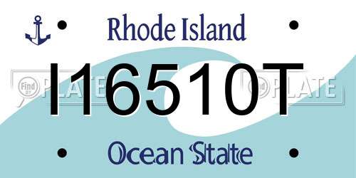 I16510T Rhode Island License Plate