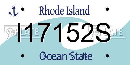 I17152S Rhode Island License Plate
