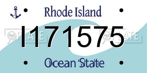 I171575 Rhode Island License Plate