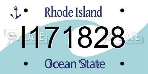 I171828 Rhode Island License Plate