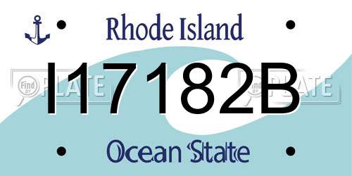 I17182B Rhode Island License Plate