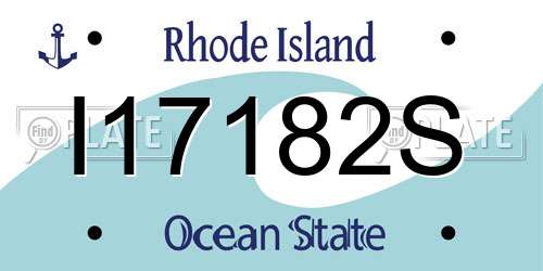 I17182S Rhode Island License Plate