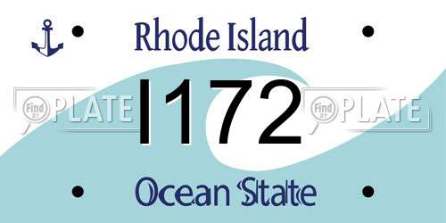I172 Rhode Island License Plate