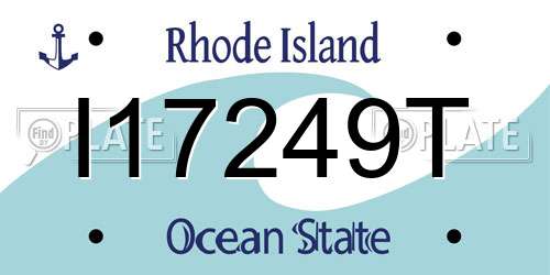 I17249T Rhode Island License Plate