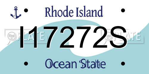 I17272S Rhode Island License Plate