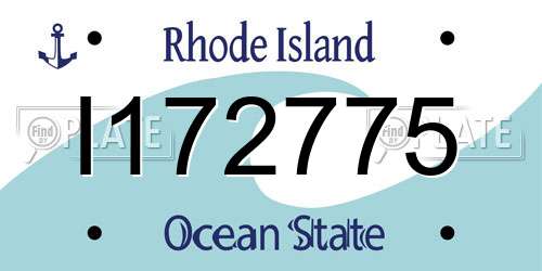 I172775 Rhode Island License Plate