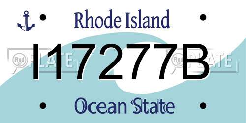 I17277B Rhode Island License Plate