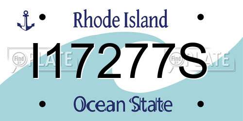 I17277S Rhode Island License Plate