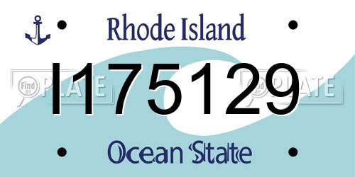 I175129 Rhode Island License Plate