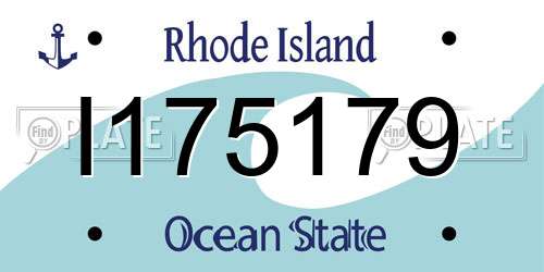 I175179 Rhode Island License Plate