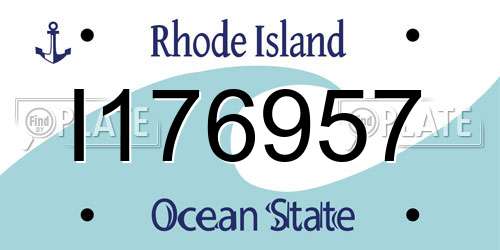 I176957 Rhode Island License Plate