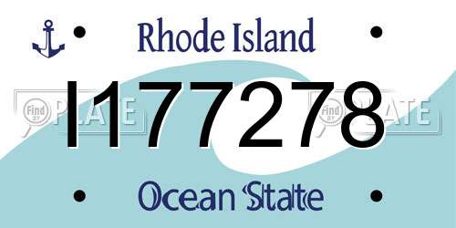 I177278 Rhode Island License Plate