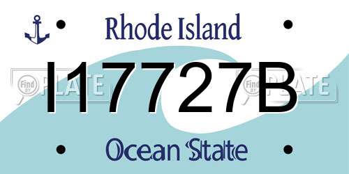 I17727B Rhode Island License Plate