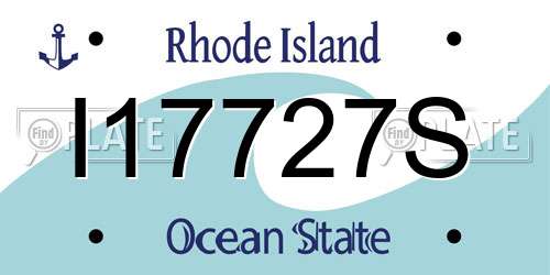 I17727S Rhode Island License Plate