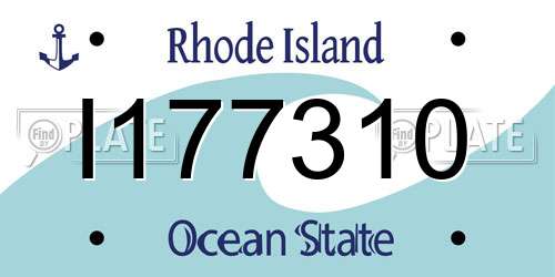 I177310 Rhode Island License Plate