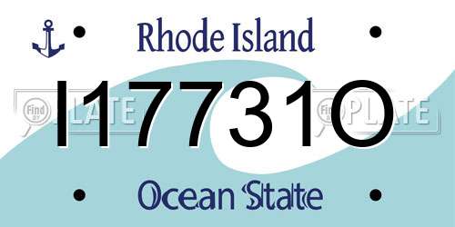 I17731O Rhode Island License Plate
