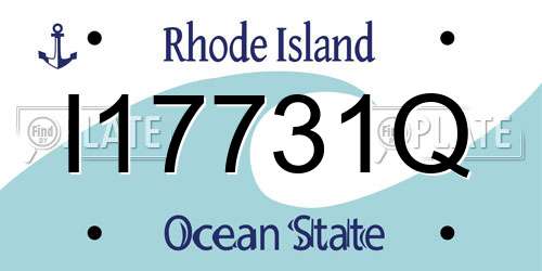 I17731Q Rhode Island License Plate