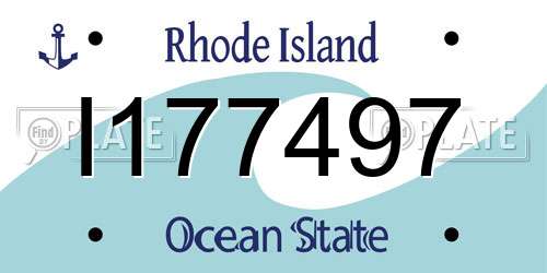 I177497 Rhode Island License Plate
