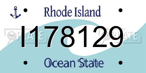 I178129 Rhode Island License Plate