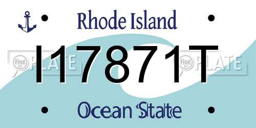 I17871T Rhode Island License Plate