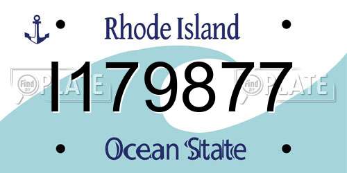 I179877 Rhode Island License Plate