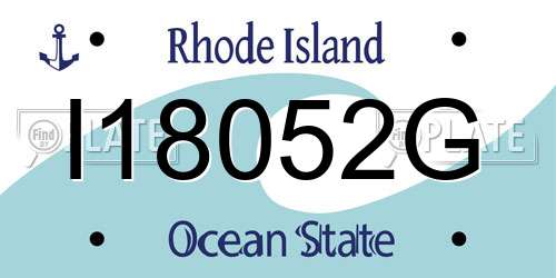 I18052G Rhode Island License Plate