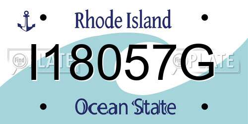 I18057G Rhode Island License Plate