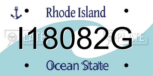 I18082G Rhode Island License Plate