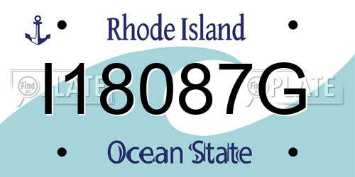 I18087G Rhode Island License Plate