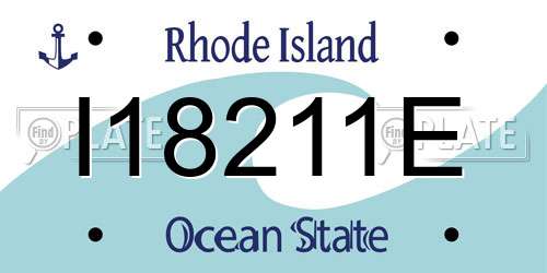 I18211E Rhode Island License Plate