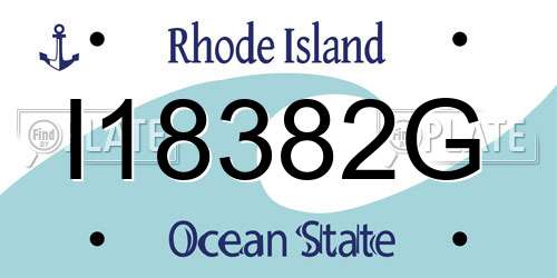 I18382G Rhode Island License Plate