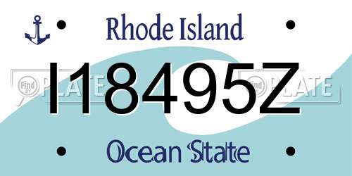 I18495Z Rhode Island License Plate
