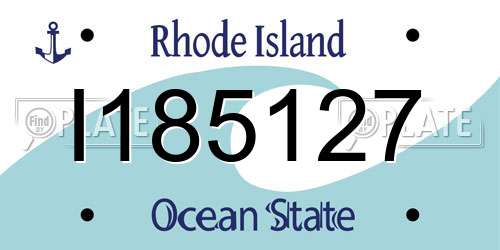 I185127 Rhode Island License Plate