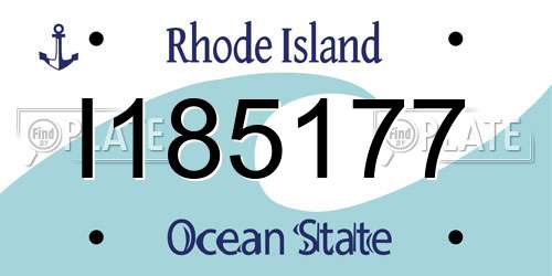 I185177 Rhode Island License Plate