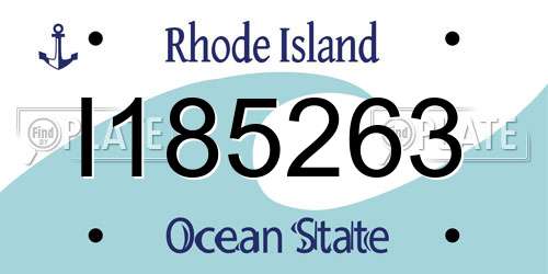 I185263 Rhode Island License Plate