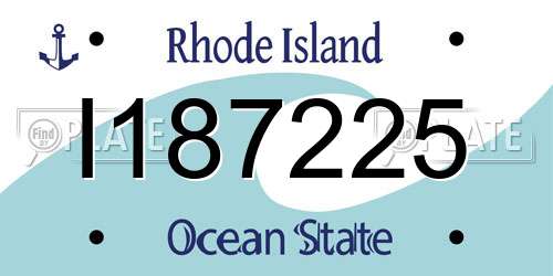 I187225 Rhode Island License Plate