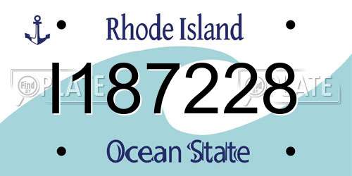 I187228 Rhode Island License Plate