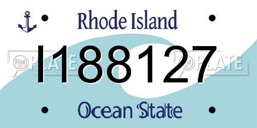 I188127 Rhode Island License Plate