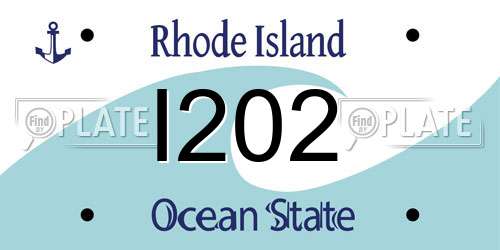 I202 Rhode Island License Plate