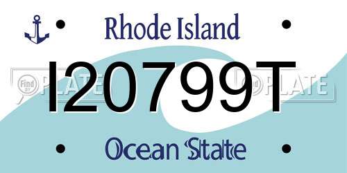 I20799T Rhode Island License Plate