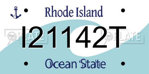 I21142T Rhode Island License Plate