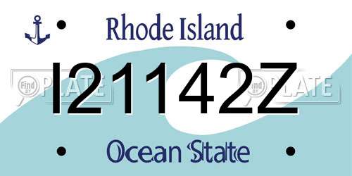 I21142Z Rhode Island License Plate
