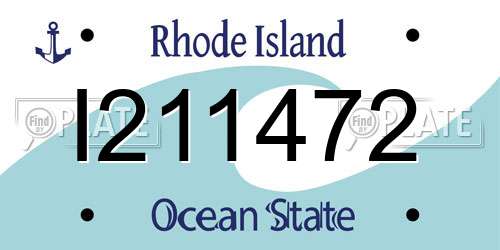 I211472 Rhode Island License Plate