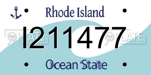 I211477 Rhode Island License Plate