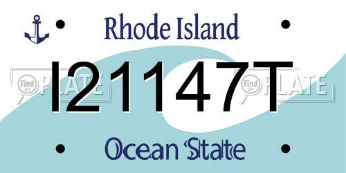 I21147T Rhode Island License Plate