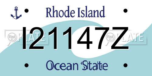 I21147Z Rhode Island License Plate
