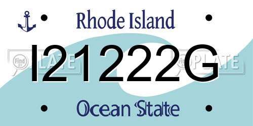 I21222G Rhode Island License Plate