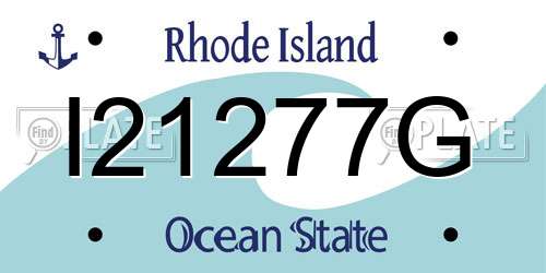 I21277G Rhode Island License Plate