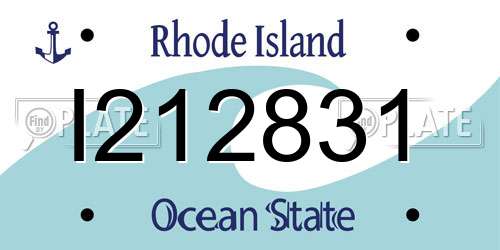 I212831 Rhode Island License Plate
