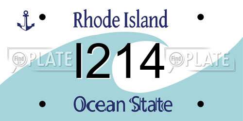 I214 Rhode Island License Plate